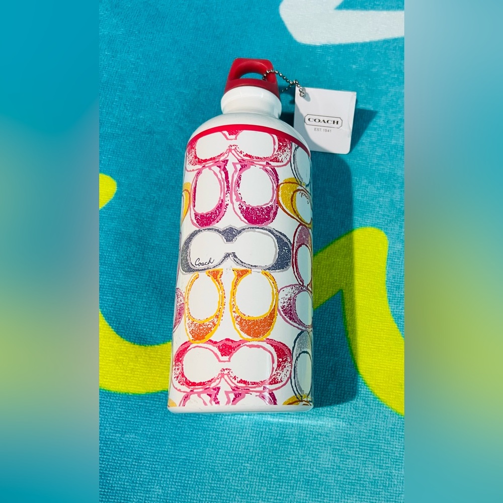 COACH Multicolor Water Bottle NOS